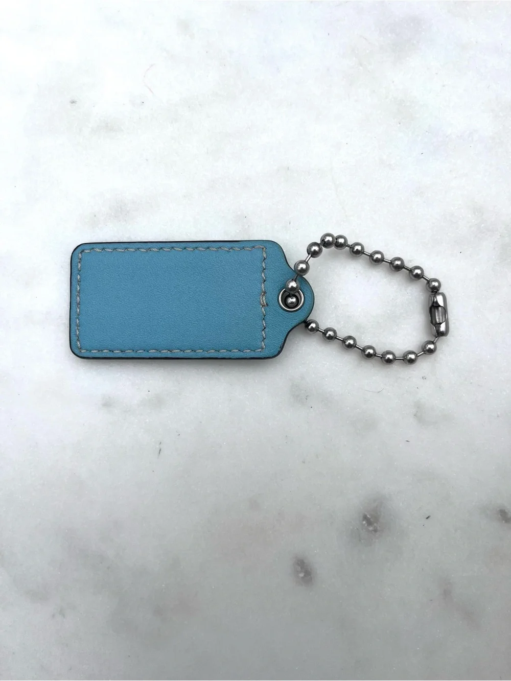 COACH Vintage Patent Leather Hang Tag, Light Blue